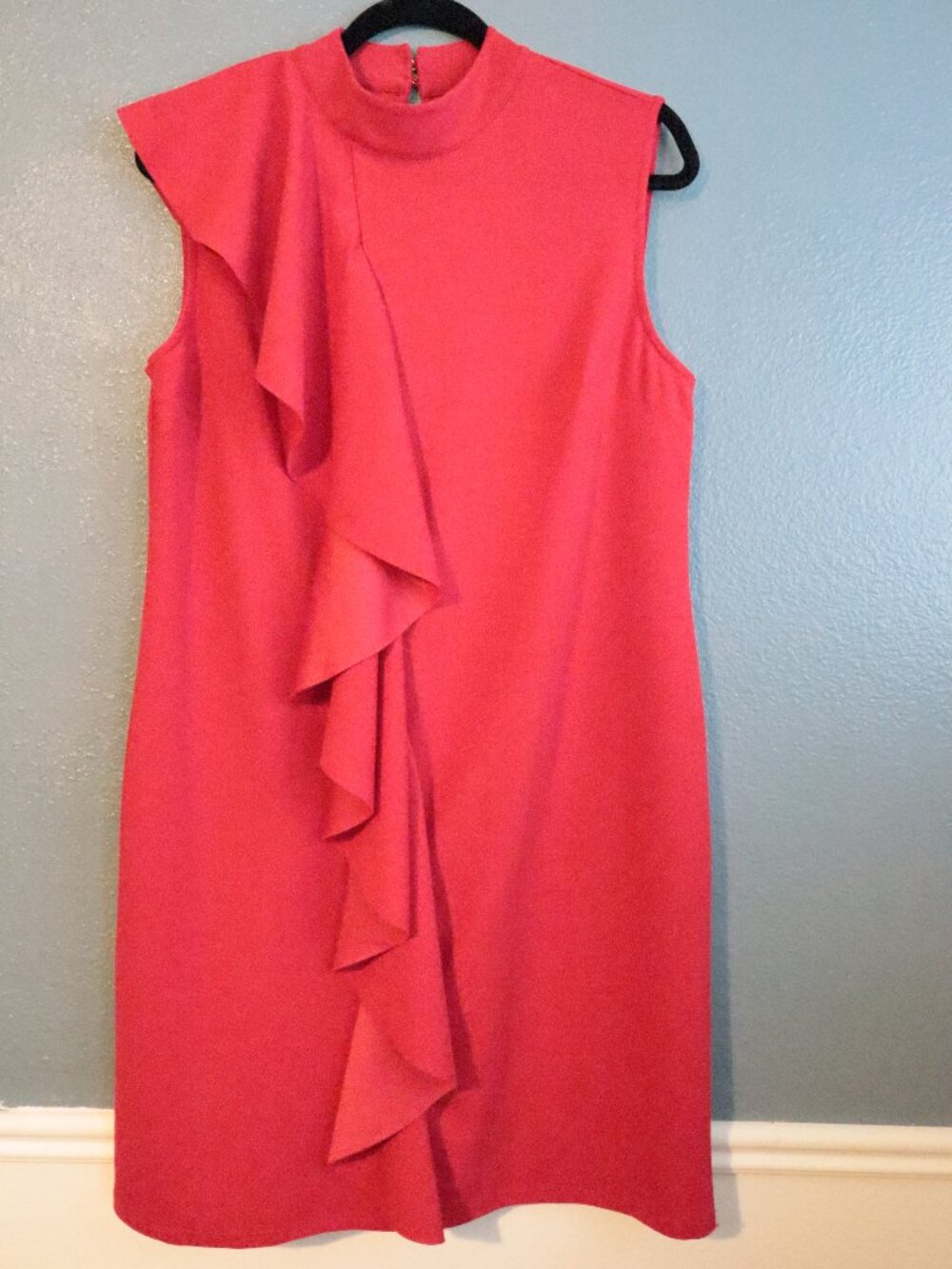 Cato Sleeveless Ruffle Red Dress